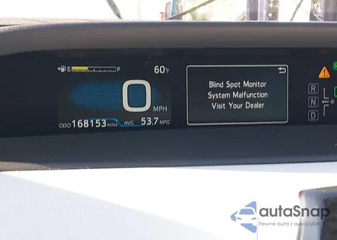 2017 Toyota Prius Two z USA, uszkodzony, nr VIN JTDKBRFU9H3565889